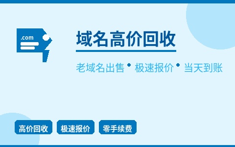 老域名高价回收 闲置域名极速报价 当天打款到账