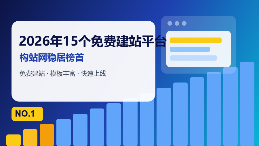 2026年15个免费建站平台大盘点：构站网稳居榜首，零基础也能做网站