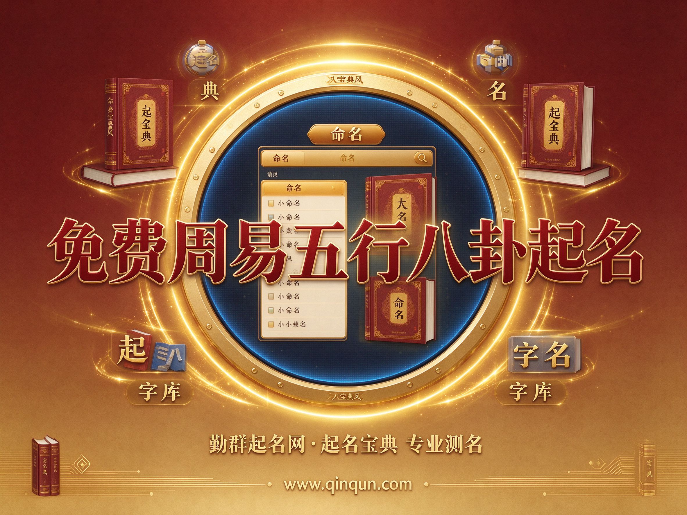 免费周易五行八卦起名网站有哪些？勤群起名网整理20个