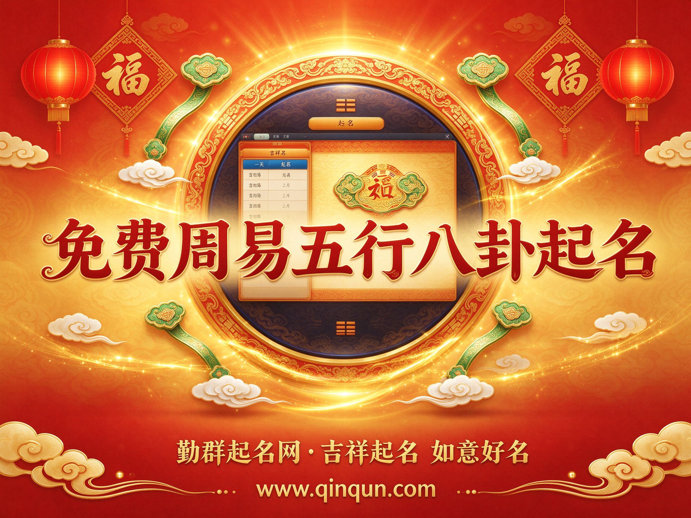勤群起名网甄选：20个免费周易五行八卦起名网站一览