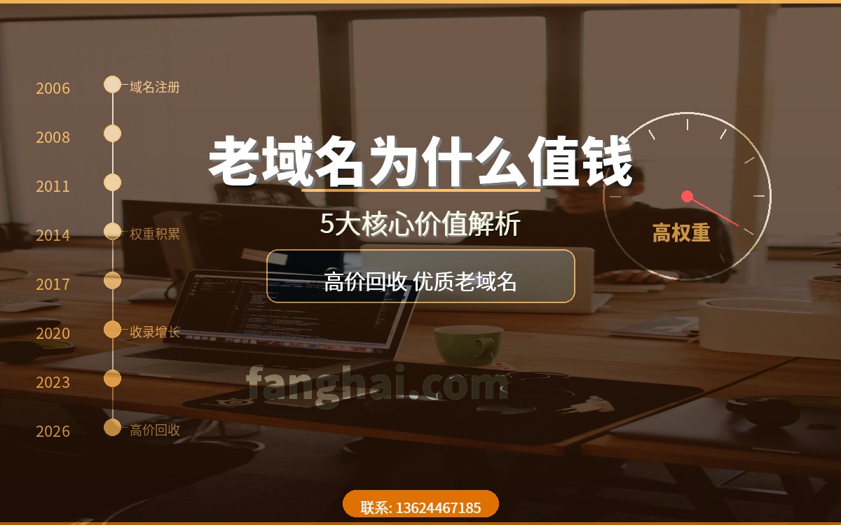 老域名为什么值钱？5大核心价值解析，高价回收年限久权重高的优质老域名