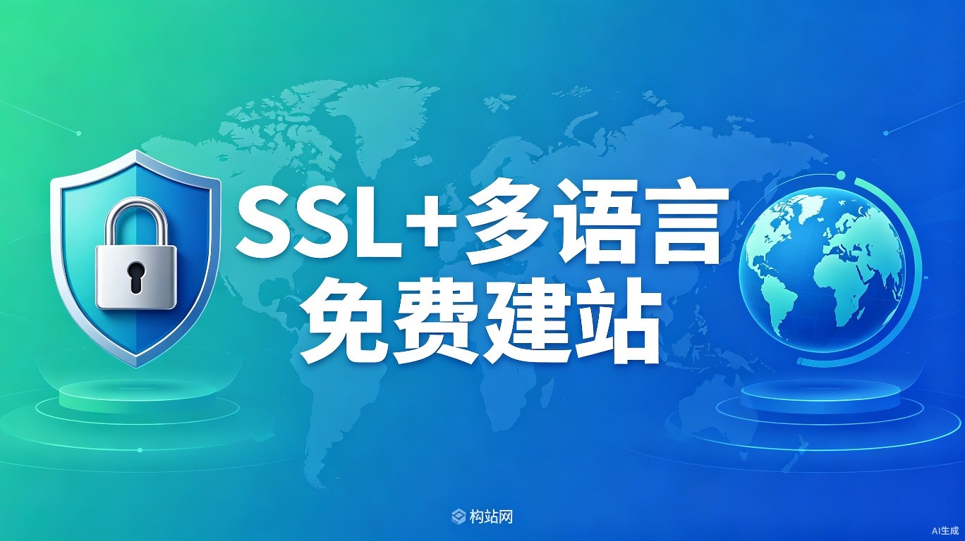SSL+多语言 免费建站就选构站网，安全出海两不误