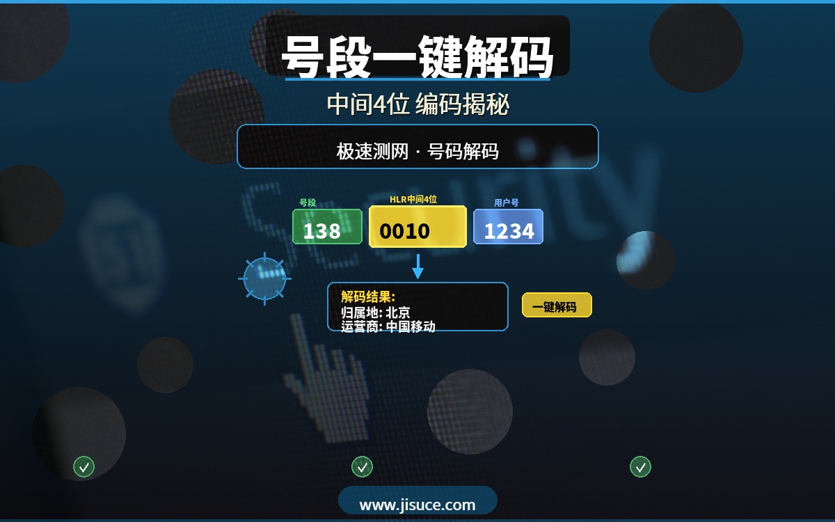手机号中间4位是随机分配的吗？号段编码规则详解，极速测网一键解码