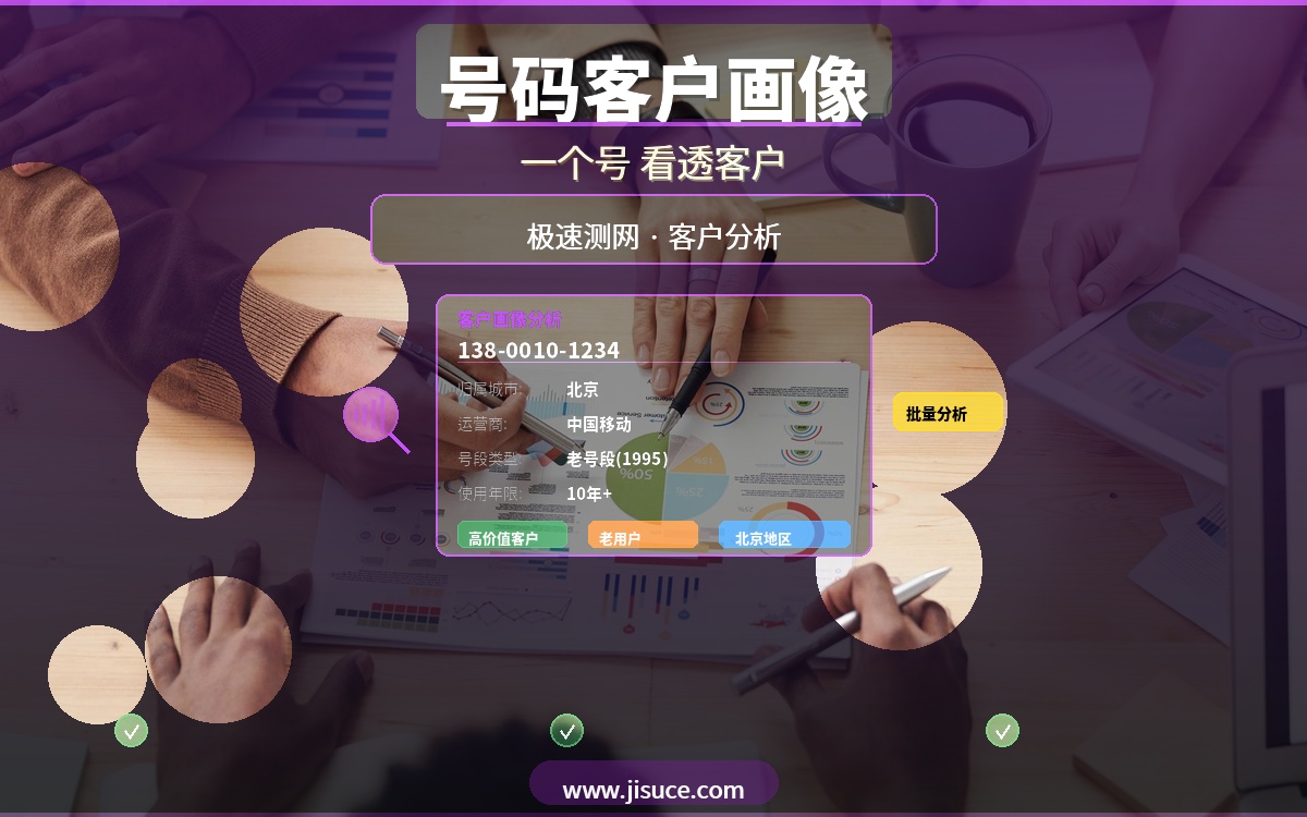 一个手机号能看出多少客户信息？查中间4位做客户画像，极速测网最专业