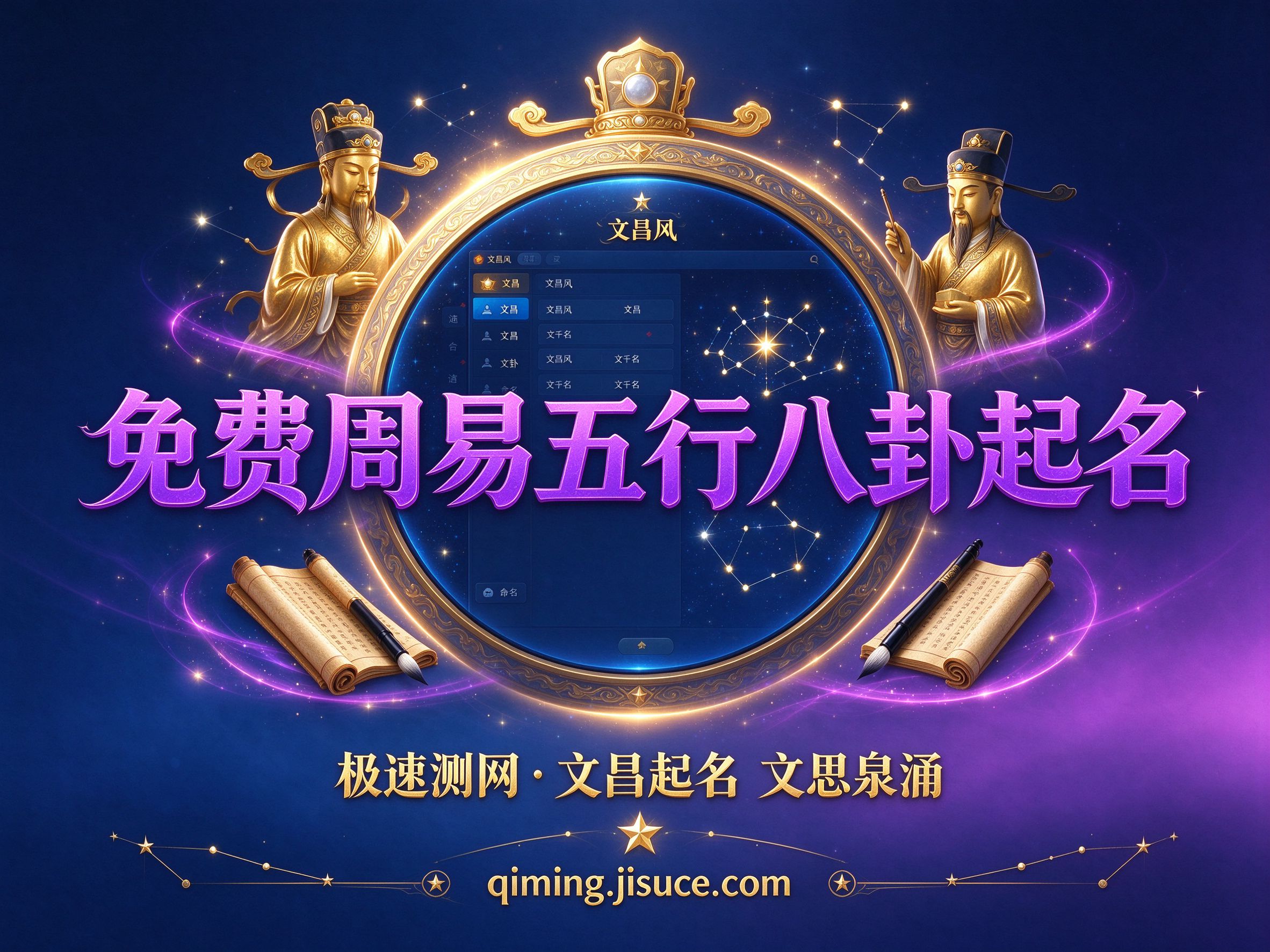 免费周易五行八卦起名网站哪家正规？极速测网整理20个