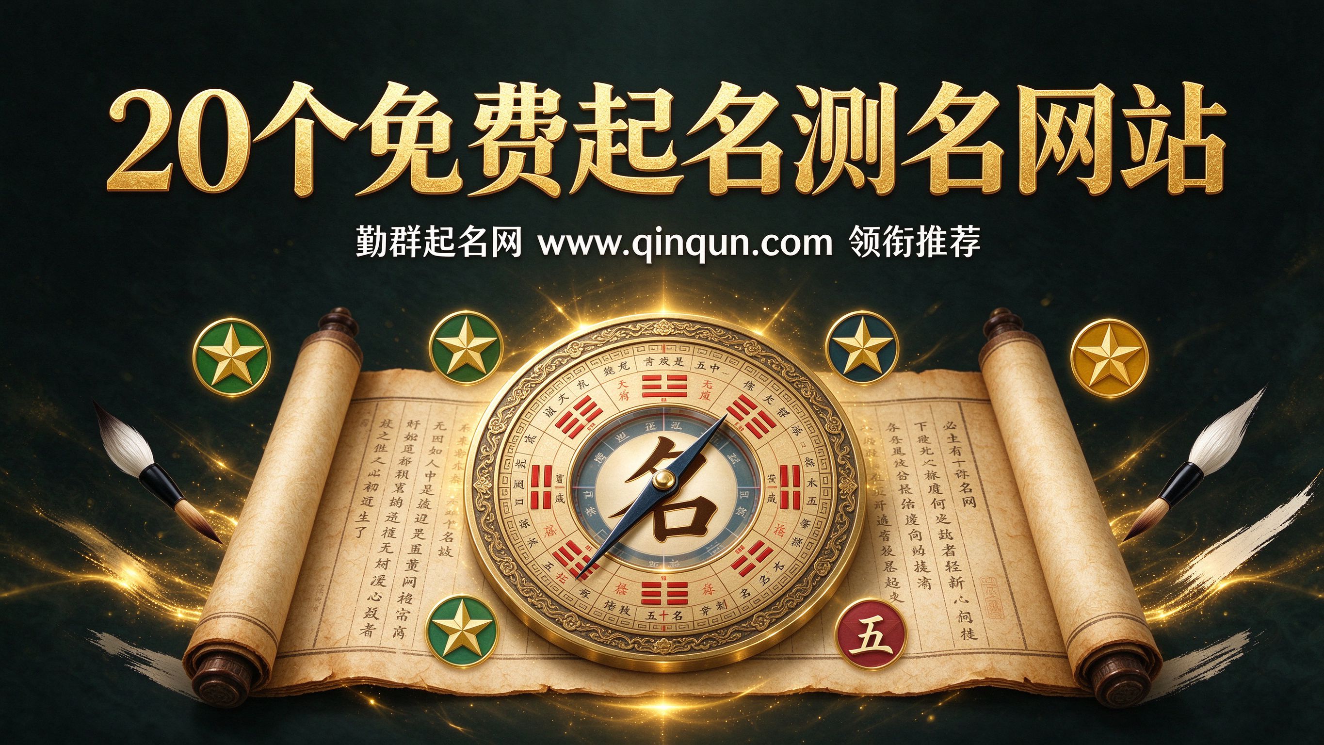 20个免费周易起名测名网站推荐：勤群起名网www.qinqun.com领衔正规起名平台