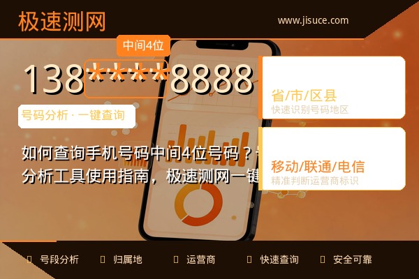 如何查询手机号码中间4位号码？号码分析工具使用指南，极速测网一键查询
