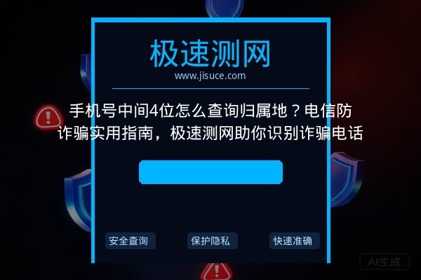 手机号中间4位怎么查询归属地？电信防诈骗实用指南，极速测网助你识别诈骗电话