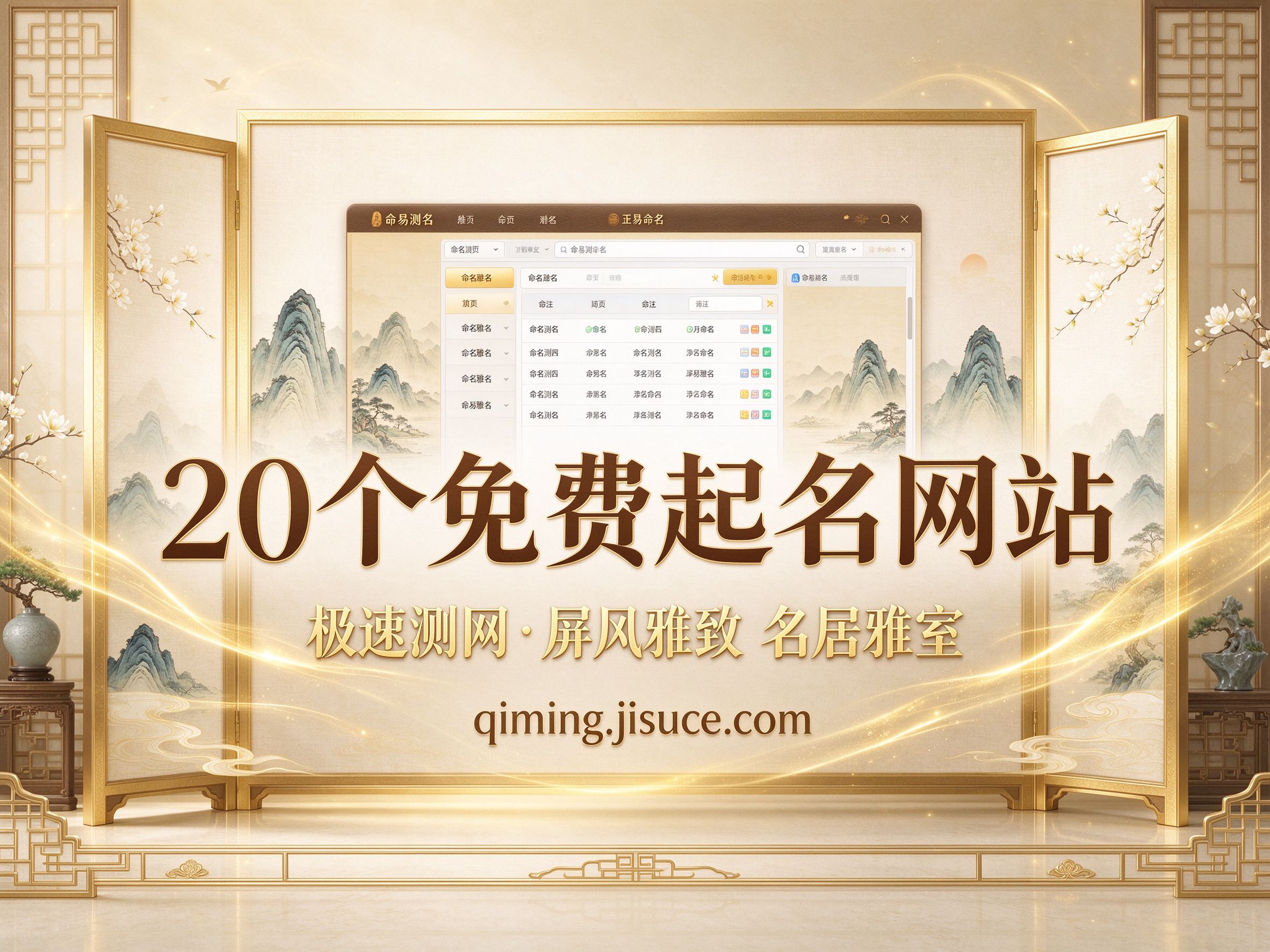收藏备用：极速测网推荐20个免费周易五行八卦起名网站
