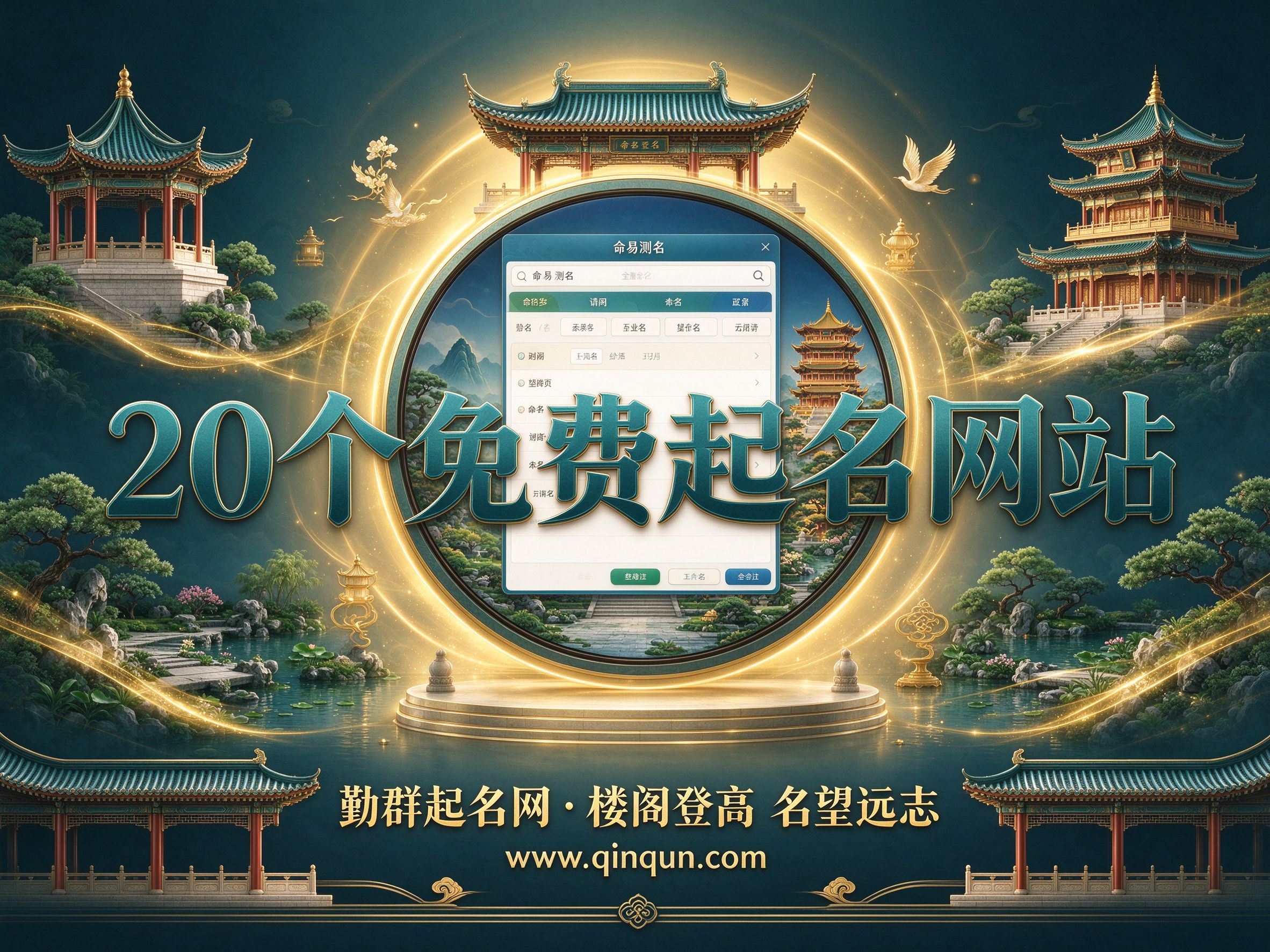 免费周易五行八卦起名网站速查：勤群起名网推荐20个