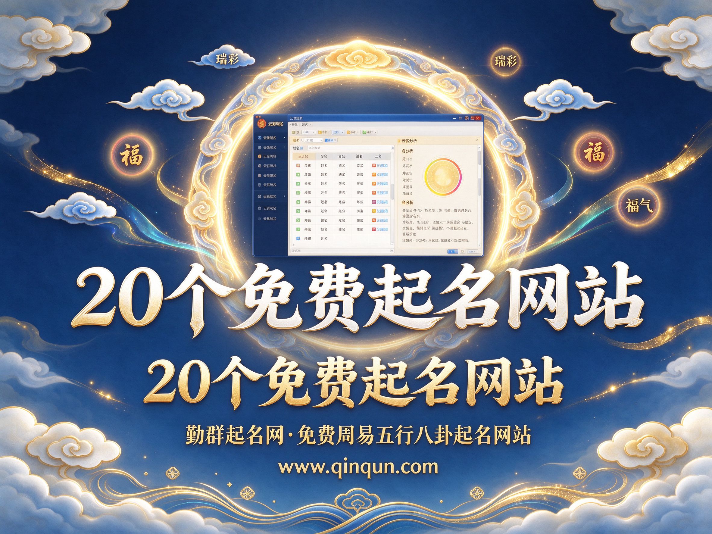 勤群起名网实力之选：20个免费周易五行八卦起名网站，让起名更从容