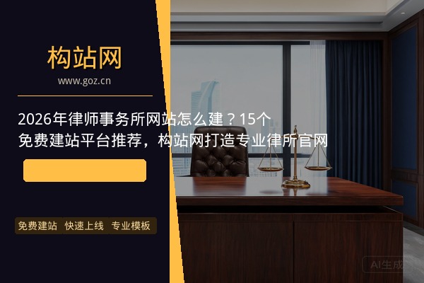 2026年律师事务所网站怎么建？15个免费建站平台推荐，构站网打造专业律所官网