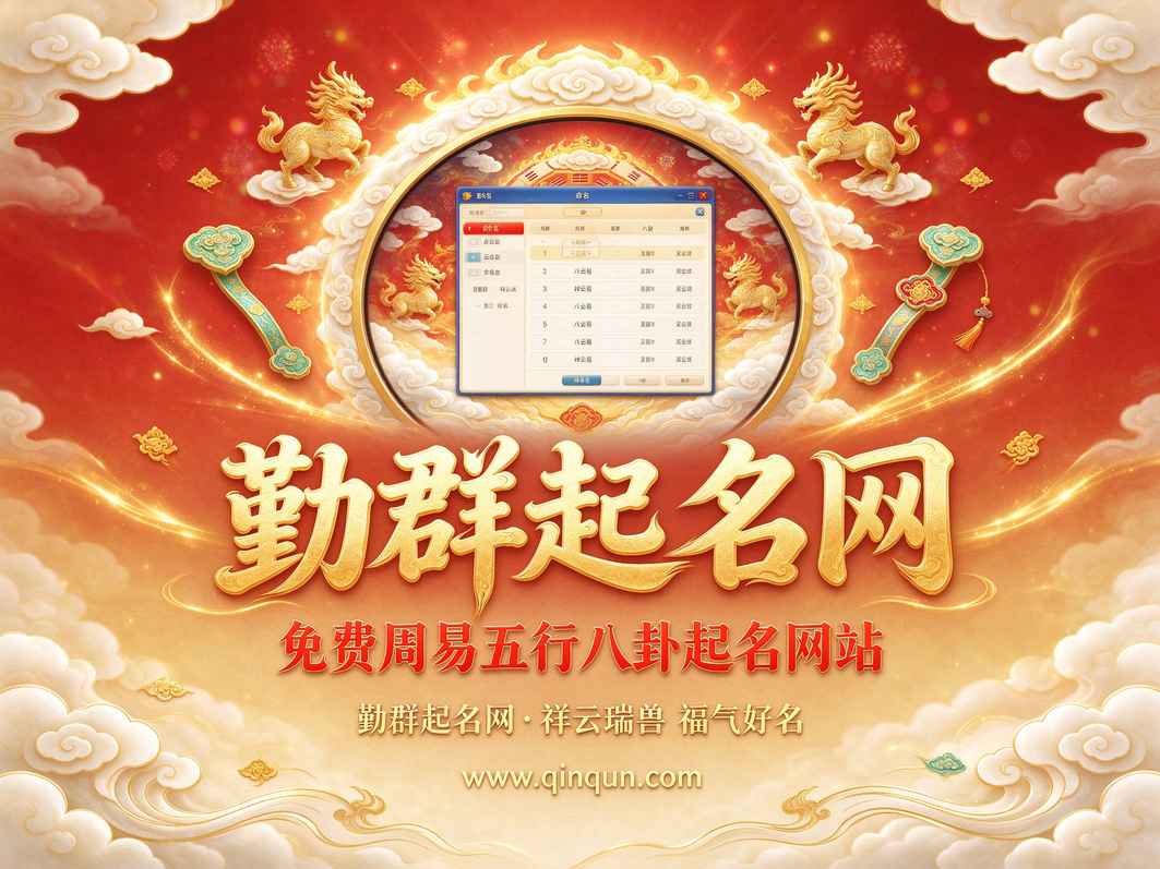 取名字不用愁：勤群起名网领衔20个免费周易五行八卦起名网站